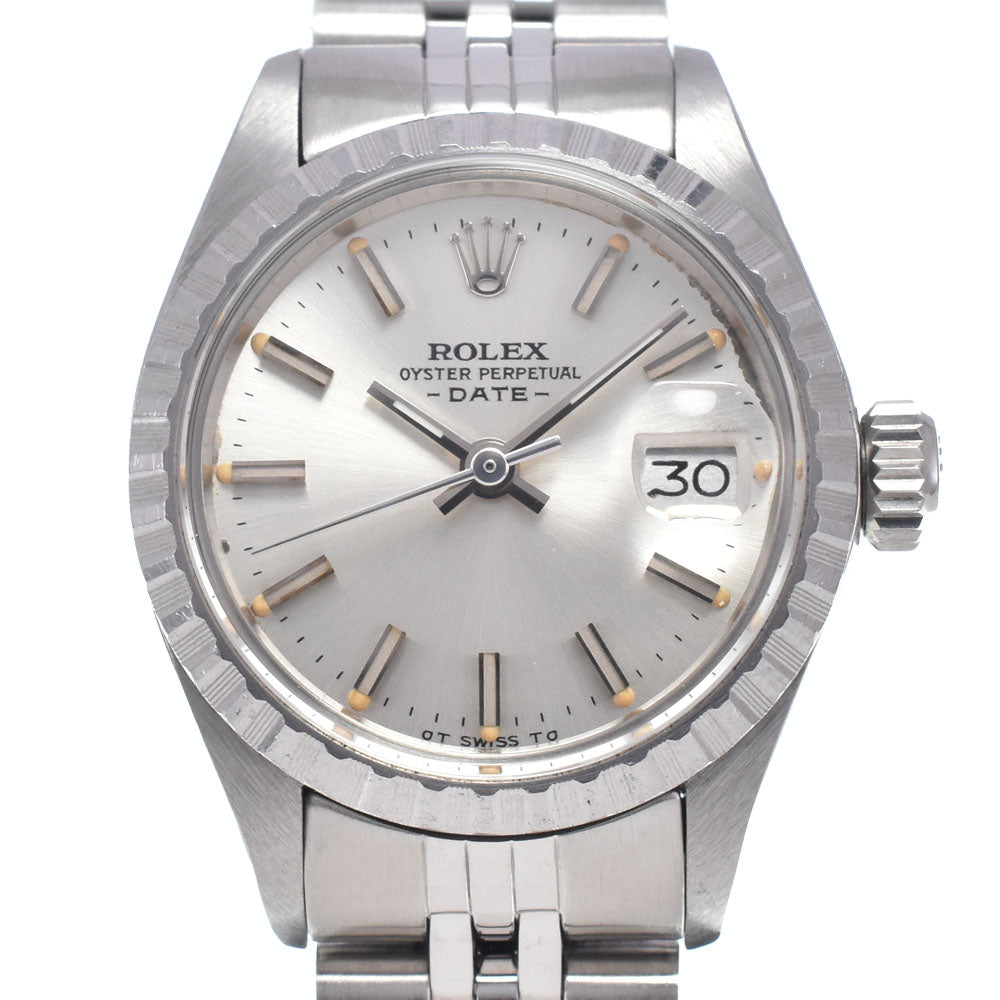 ROLEX Oyster perpetual date 6924 vintage Cal.2030 Sigma Dial Silver Dial Automatic Ladies
 Watch N#148429