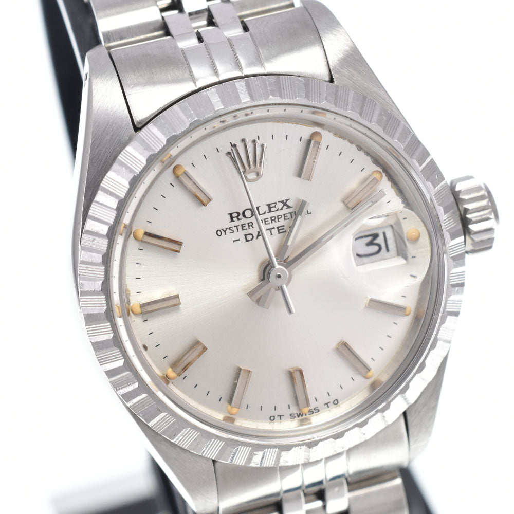 ROLEX Oyster perpetual date 6924 vintage Cal.2030 Sigma Dial Silver Dial Automatic Ladies
 Watch N#148429