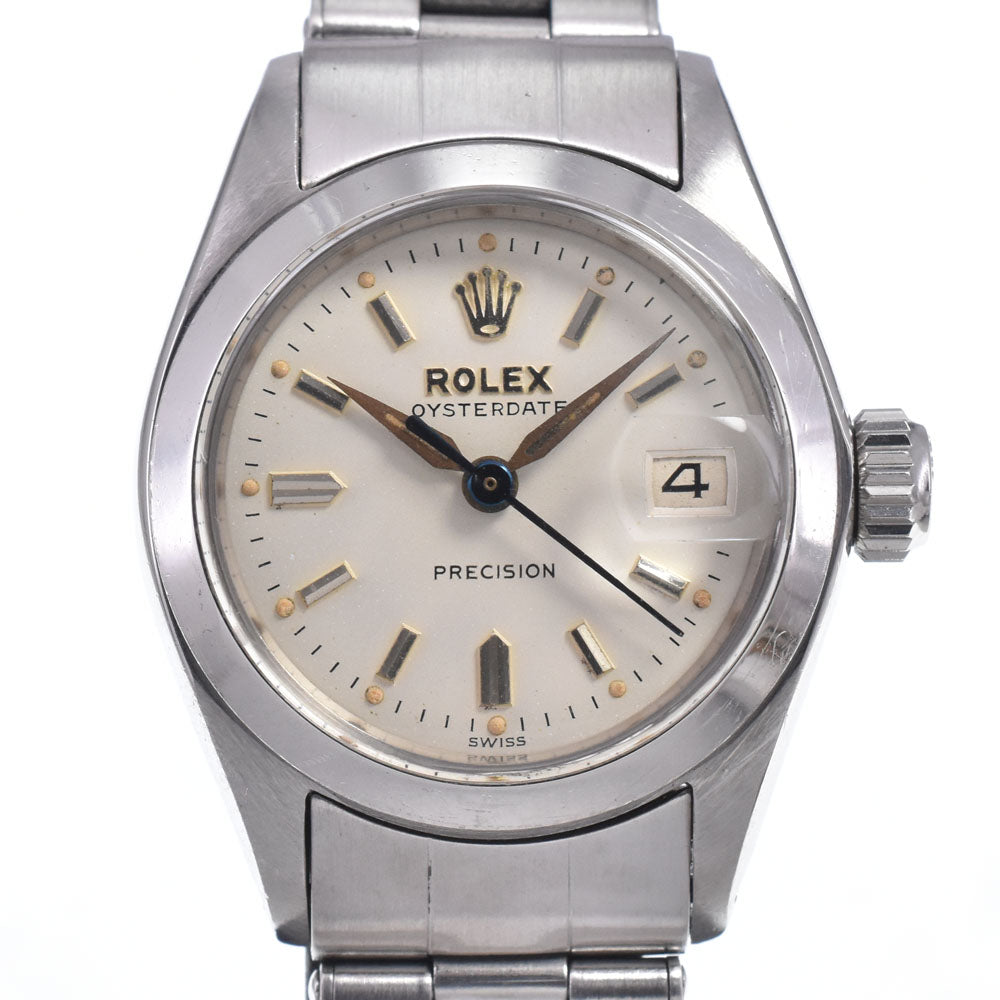 ROLEX Oyster Precision Date 6406 vintage Cal.1315 Silver Dial Hand Winding Ladies
 Watch R#148430