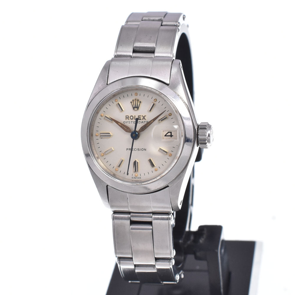 ROLEX Oyster Precision Date 6406 vintage Cal.1315 Silver Dial Hand Winding Ladies
 Watch R#148430