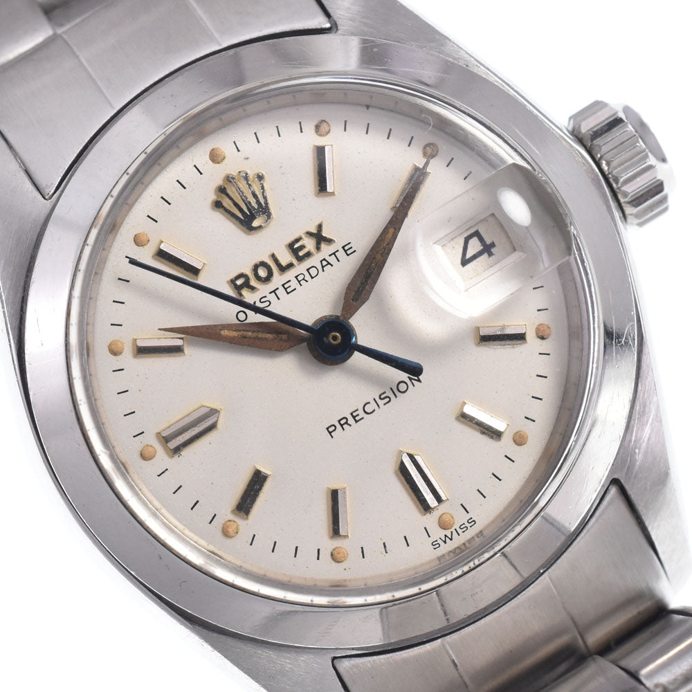 ROLEX Oyster Precision Date 6406 vintage Cal.1315 Silver Dial Hand Winding Ladies
 Watch R#148430