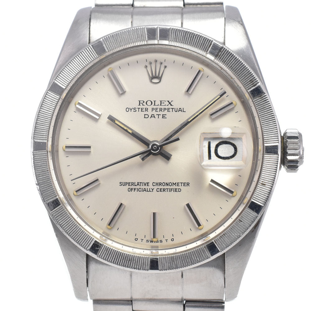 with paper ROLEX Oyster perpetual date 1501 vintage Cal.1570 Silver Dial Automatic Men's
 Watch M#148435