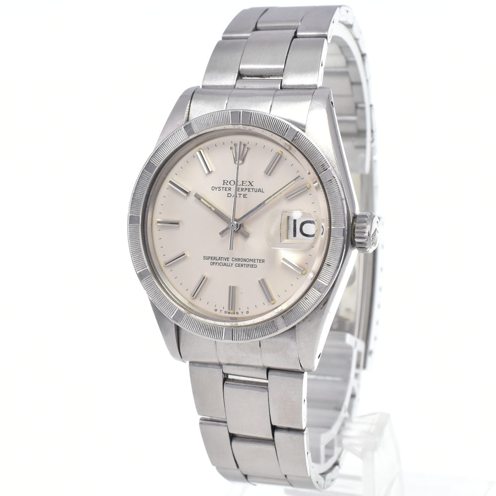 with paper ROLEX Oyster perpetual date 1501 vintage Cal.1570 Silver Dial Automatic Men's
 Watch M#148435
