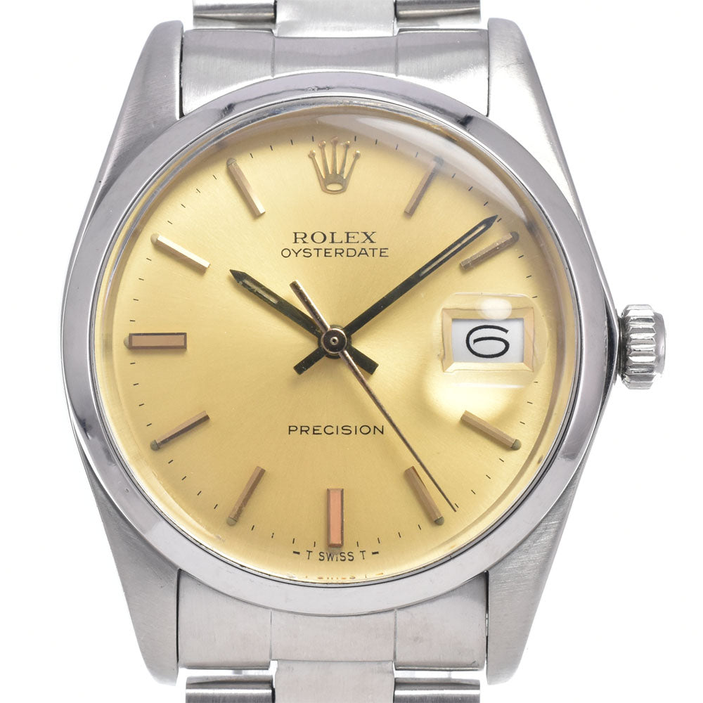 ROLEX Oyster Date Precision 6694 vintage Cal.1225 gold Dial Hand Winding Men's
 Watch N#148436