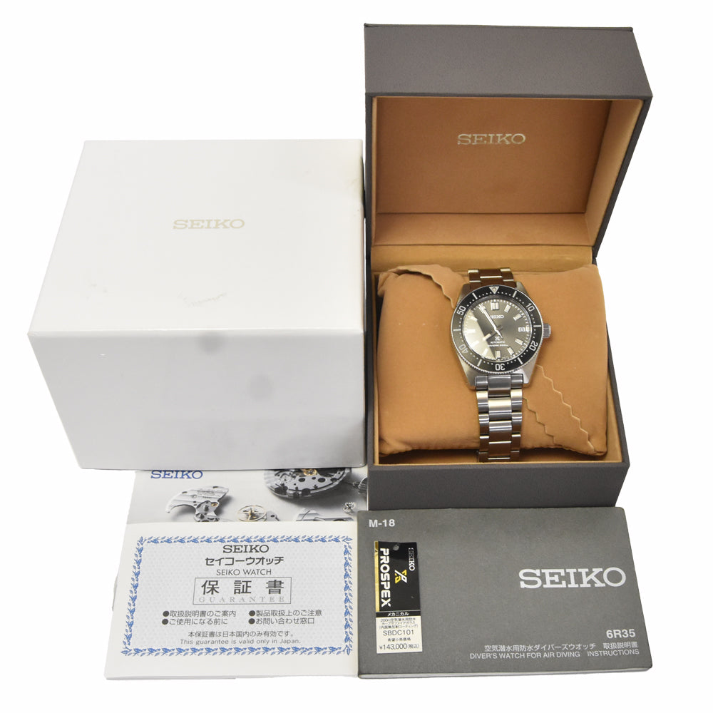 with paper SEIKO Prospex Diver Scuba SBDC101/6R35-00P0 Date gray Dial Automatic Men's
 Watch M#148440