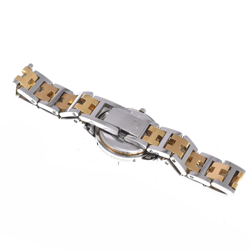 HERMES Clipper CL4.220 Stainless Steel / Gold Plated Date Ivory Dial Quartz Ladies
 Watch N#148447