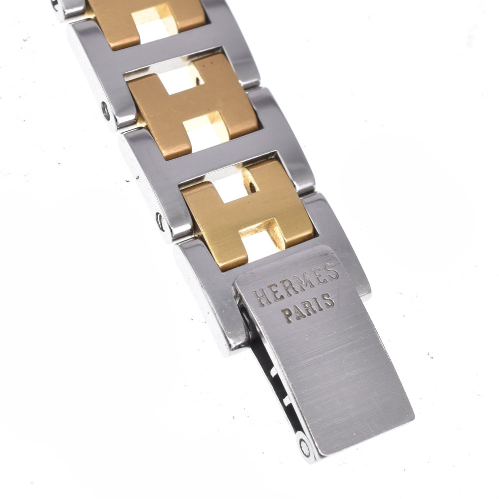 HERMES Clipper CL4.220 Stainless Steel / Gold Plated Date Ivory Dial Quartz Ladies
 Watch N#148447
