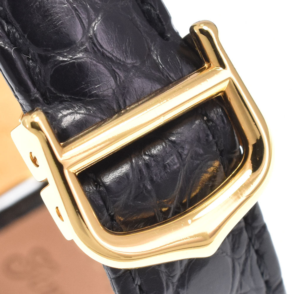 CARTIER Must tank Vermeille 5057001 SV925 (Gold Plated) / Leather White / grey Dial Quartz Ladies
 Watch M#148455