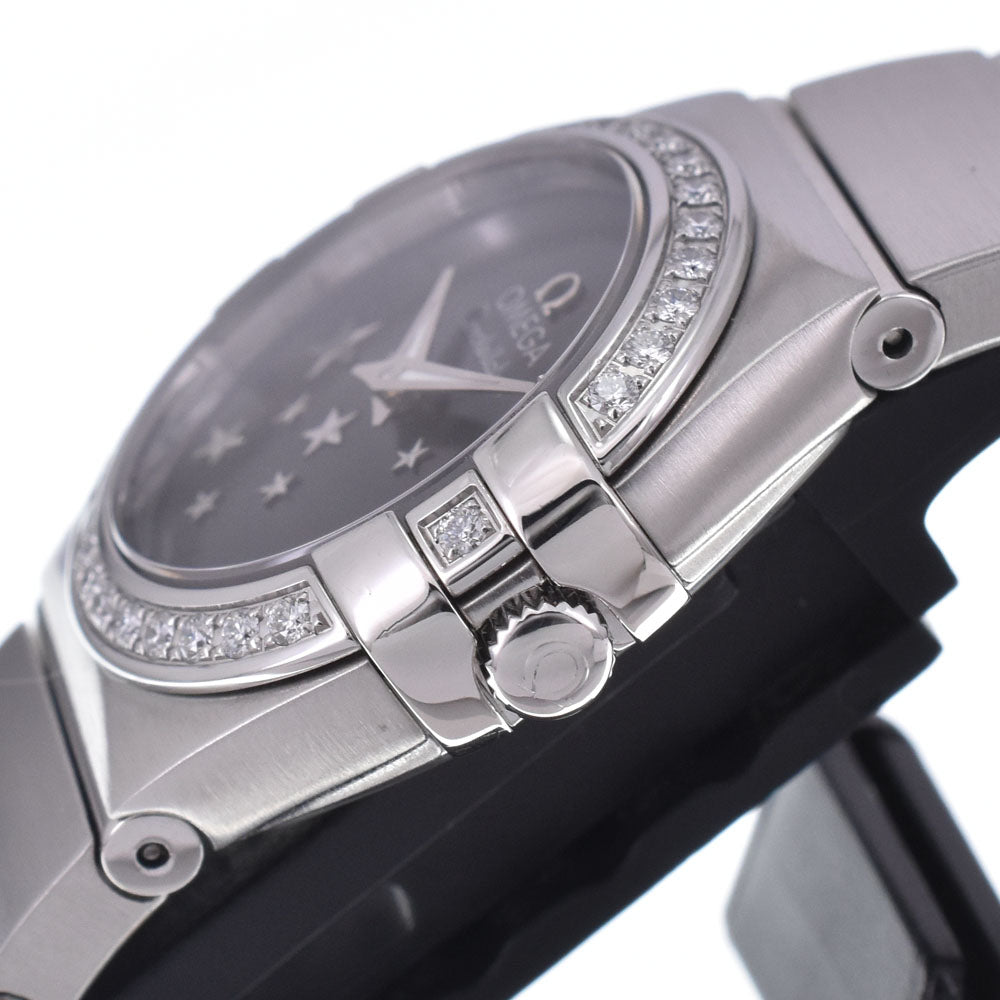 with paper OMEGA Constellation Blush 123.15.24.60.01.001 Diamond Bezel black Dial Quartz Ladies
 Watch L#148462