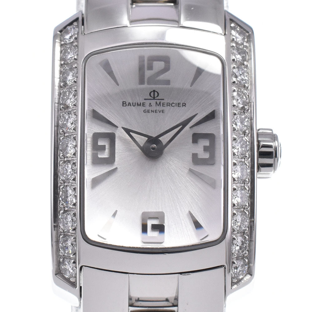 with paper Baume & Mercier Hampton 65363 Diamond Bezel Silver Dial Quartz Ladies
 Watch M#148473