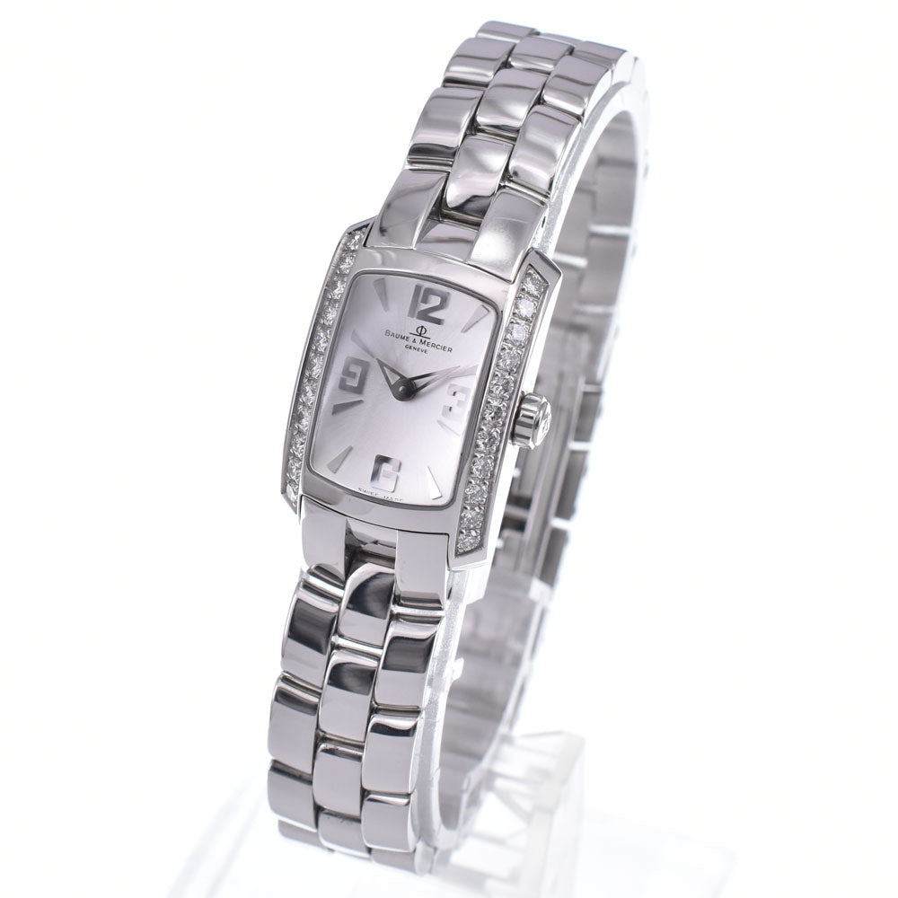 with paper Baume & Mercier Hampton 65363 Diamond Bezel Silver Dial Quartz Ladies
 Watch M#148473
