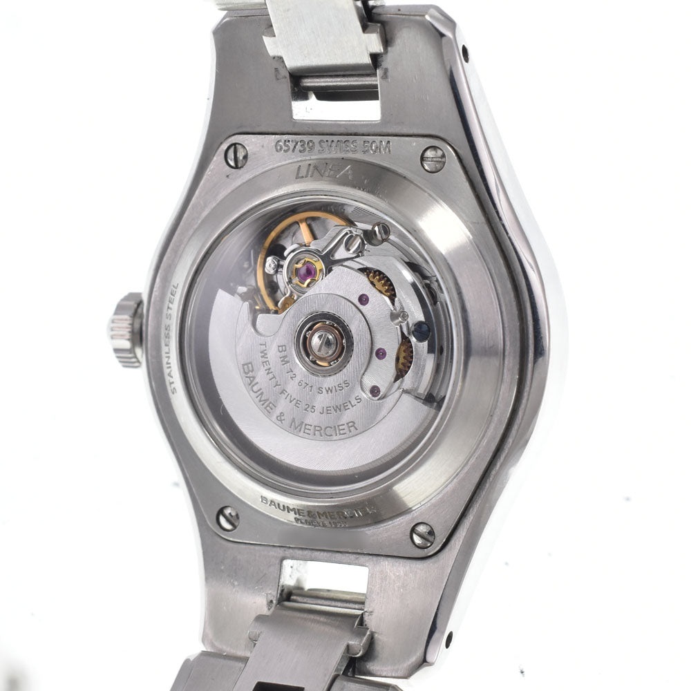 Baume & Mercier LINEA 65739 11P Diamond White shell Dial Automatic Men's
 Watch P#148490