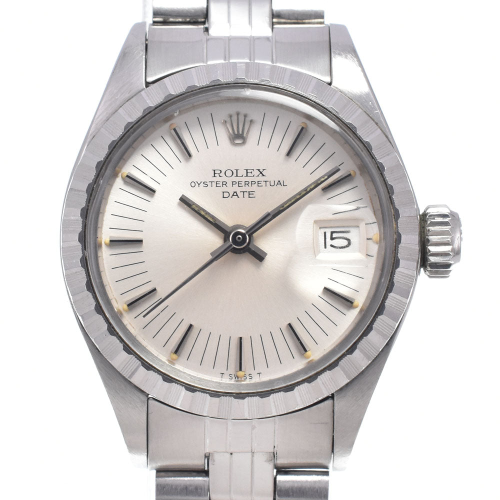 ROLEX Oyster perpetual date 6924 vintage Cal.2030 Silver Dial Automatic Ladies
 Watch N#148491
