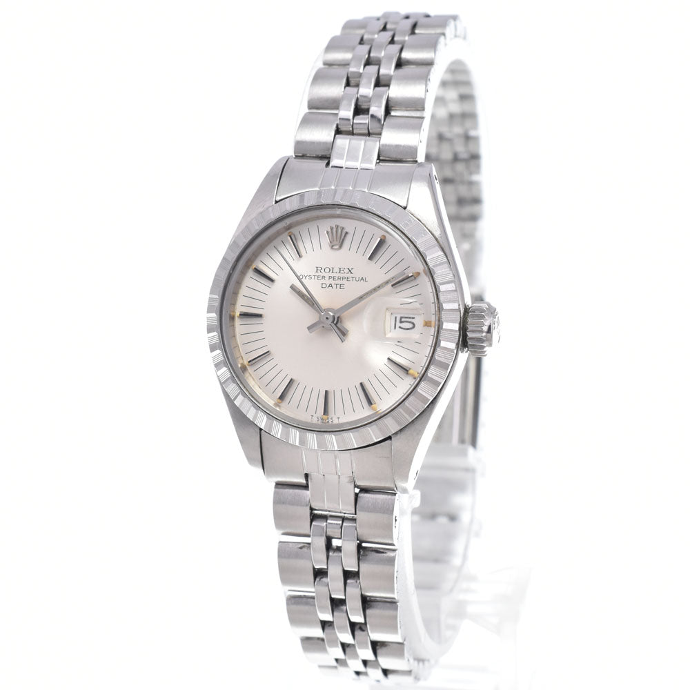 ROLEX Oyster perpetual date 6924 vintage Cal.2030 Silver Dial Automatic Ladies
 Watch N#148491