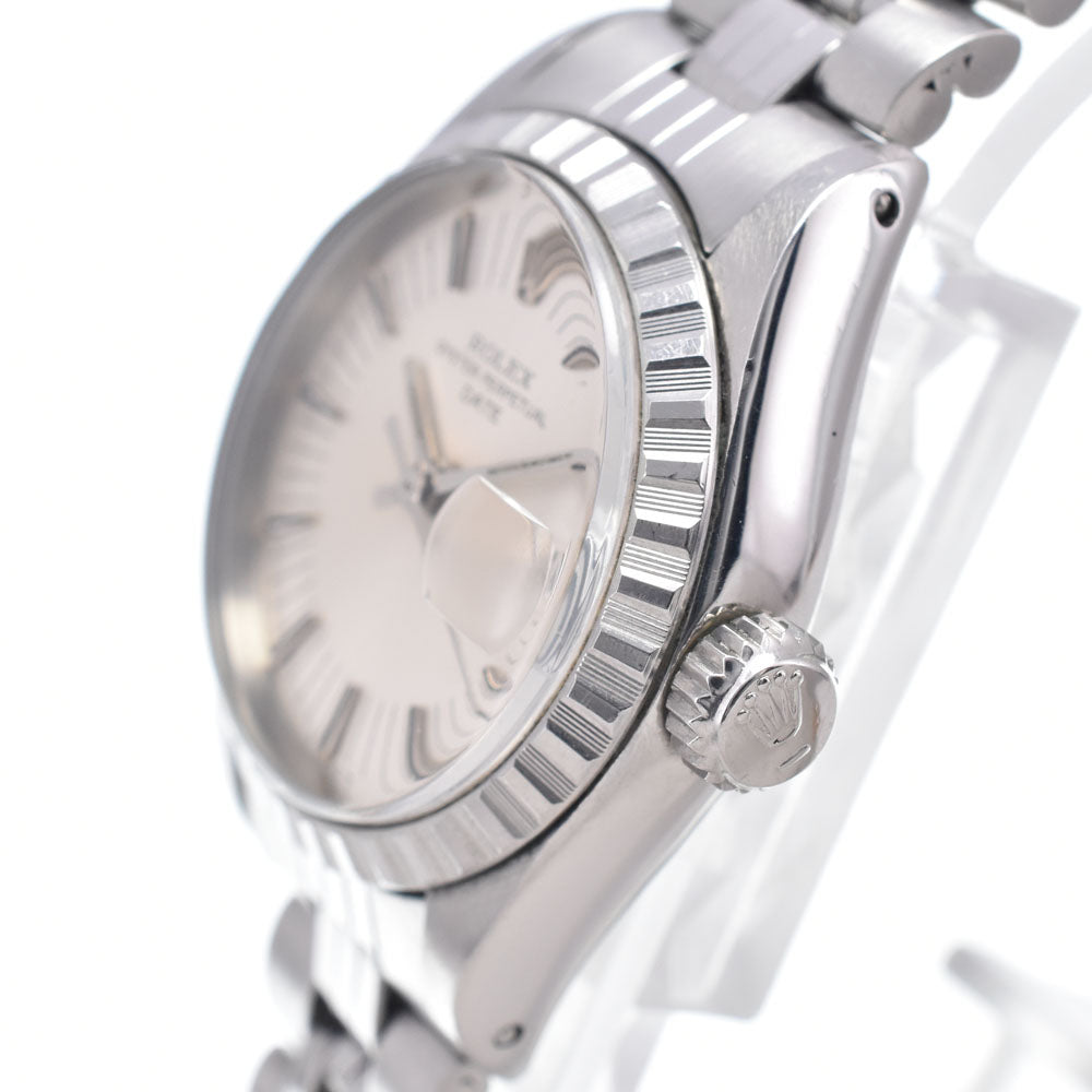 ROLEX Oyster perpetual date 6924 vintage Cal.2030 Silver Dial Automatic Ladies
 Watch N#148491