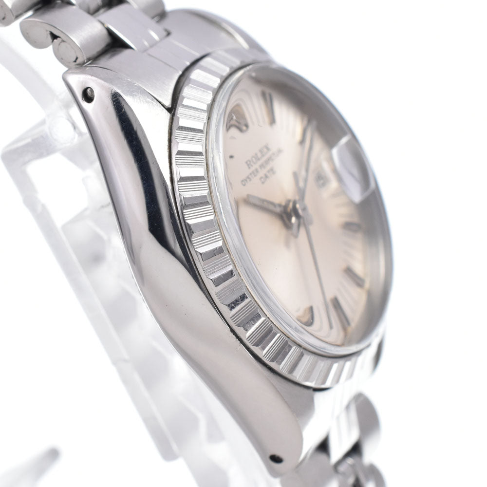 ROLEX Oyster perpetual date 6924 vintage Cal.2030 Silver Dial Automatic Ladies
 Watch N#148491