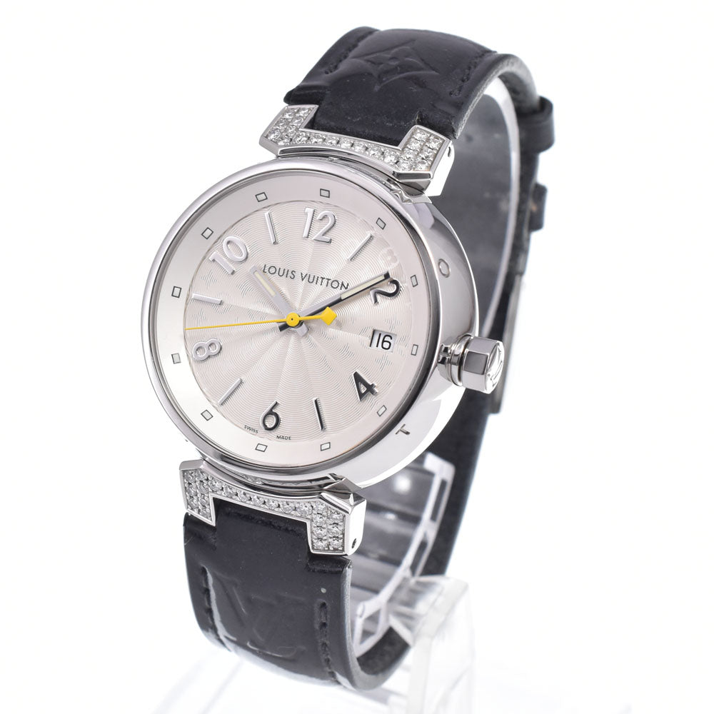 LOUIS VUITTON Tambour Q1310 diamond Silver Dial Quartz Ladies
 Watch M#148493