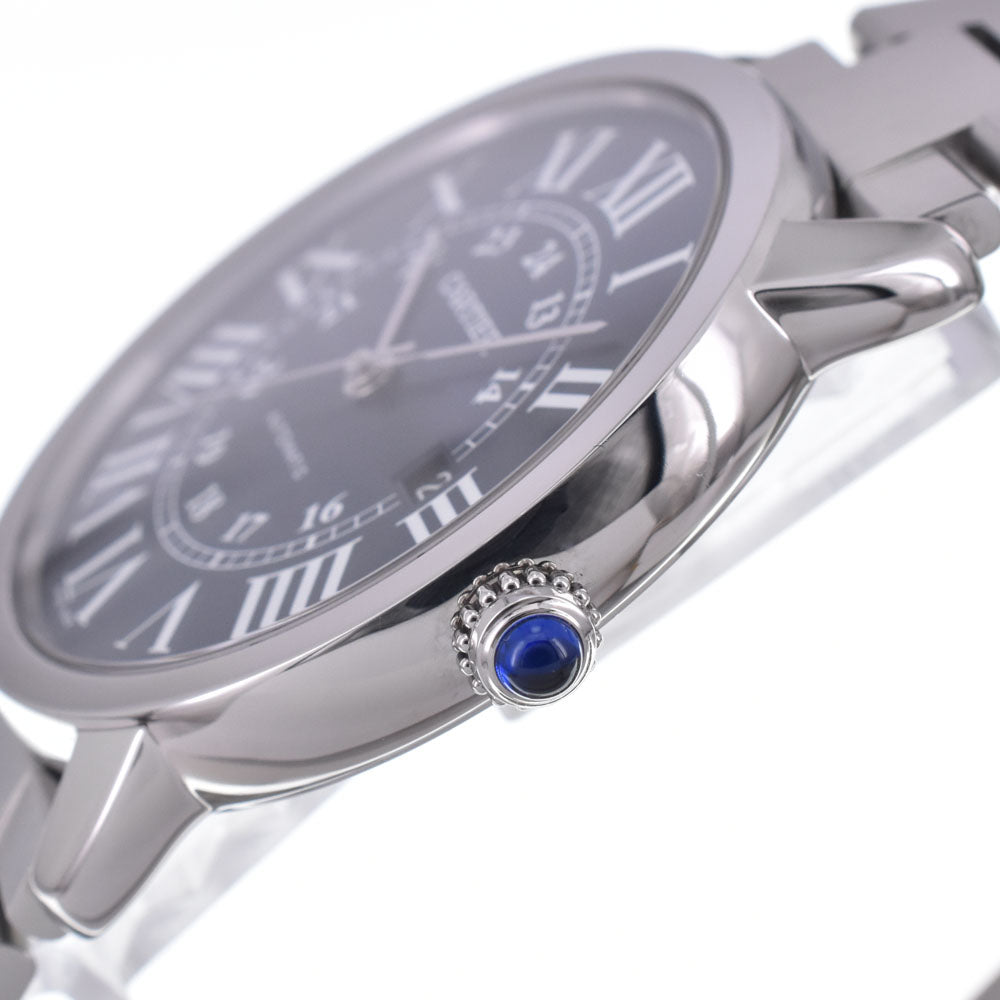 with paper CARTIER Rondo Solo de Cartier WSRN0023 blue Dial Automatic Men's
 Watch L#148518