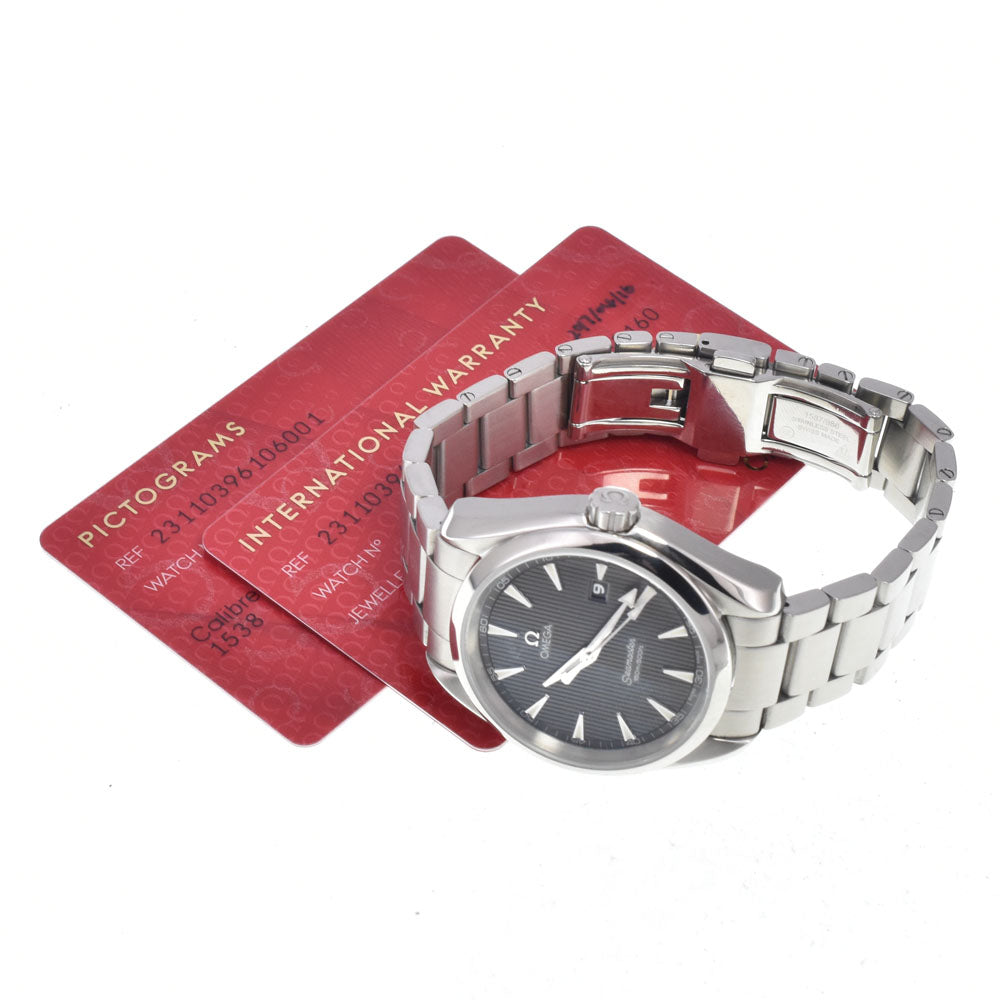 with paper OMEGA Seamaster Aqua Terra 231.10.39.61.06.001 Date black Dial Quartz Men's
 Watch L#148519
