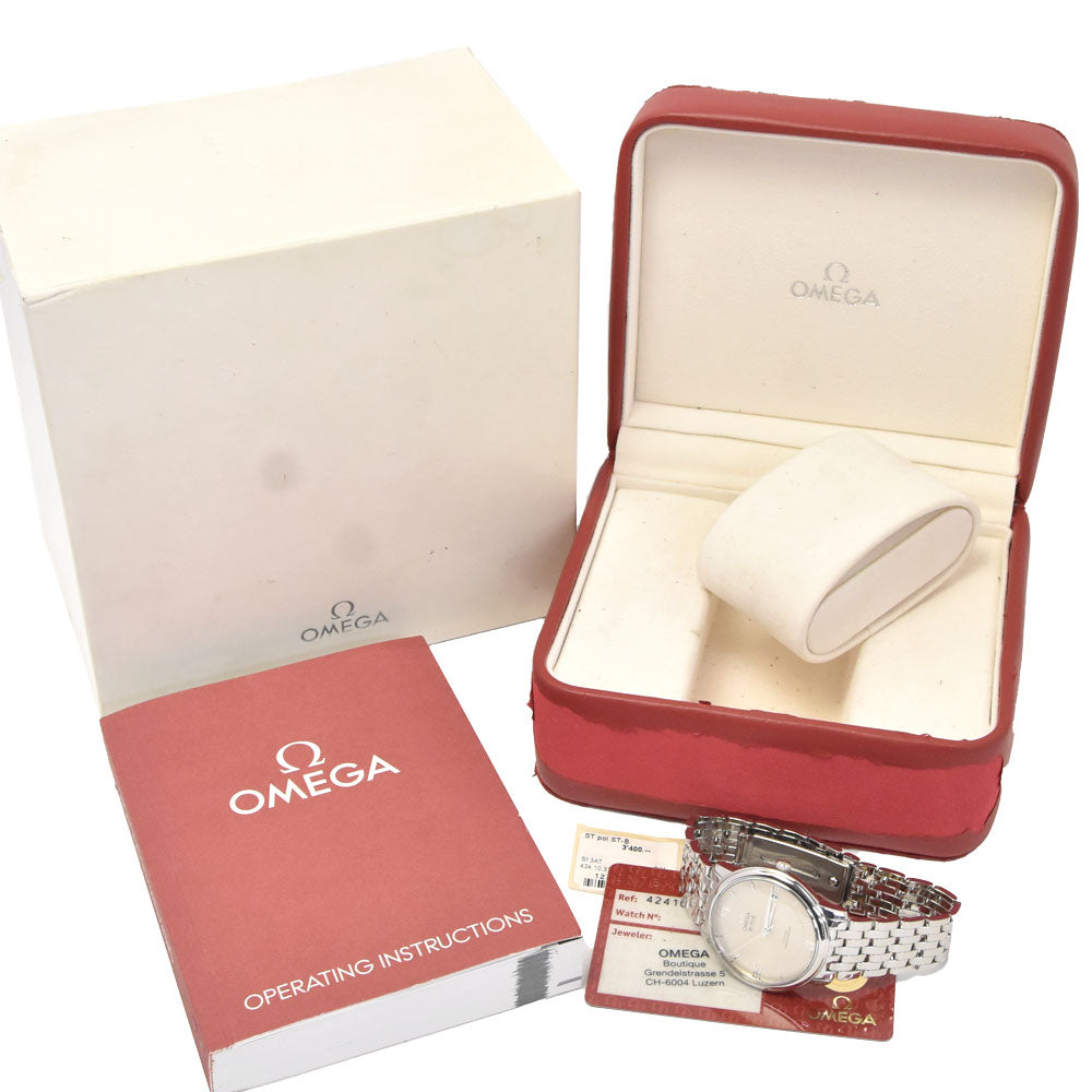 with paper OMEGA De Ville 424.10.37.20.02.001 Date Silver Dial Automatic Men's
 Watch M#148520