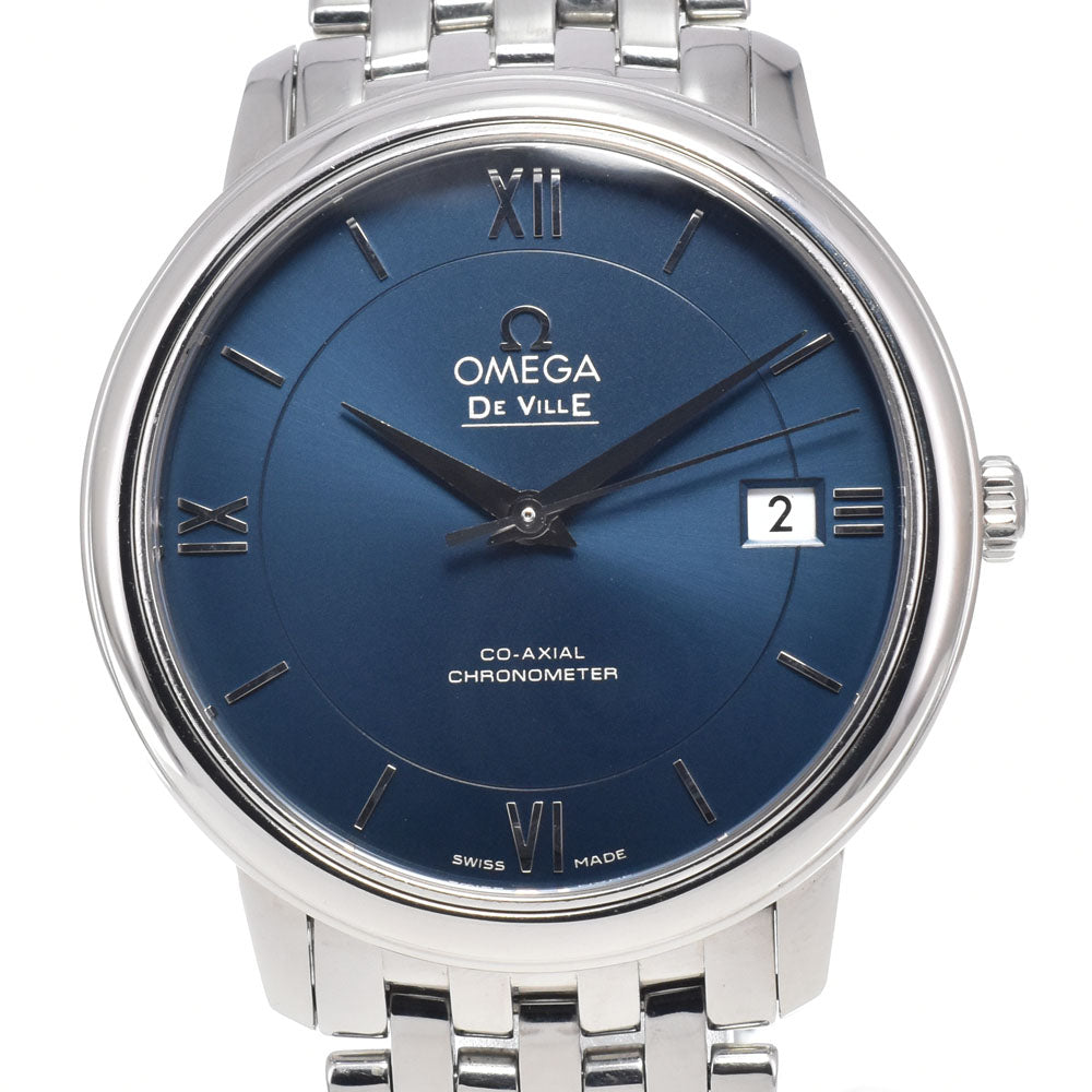 with paper OMEGA De Ville Prestige 424.10.37.20.03.001 Date Navy Dial Automatic Men's
 Watch L#148522