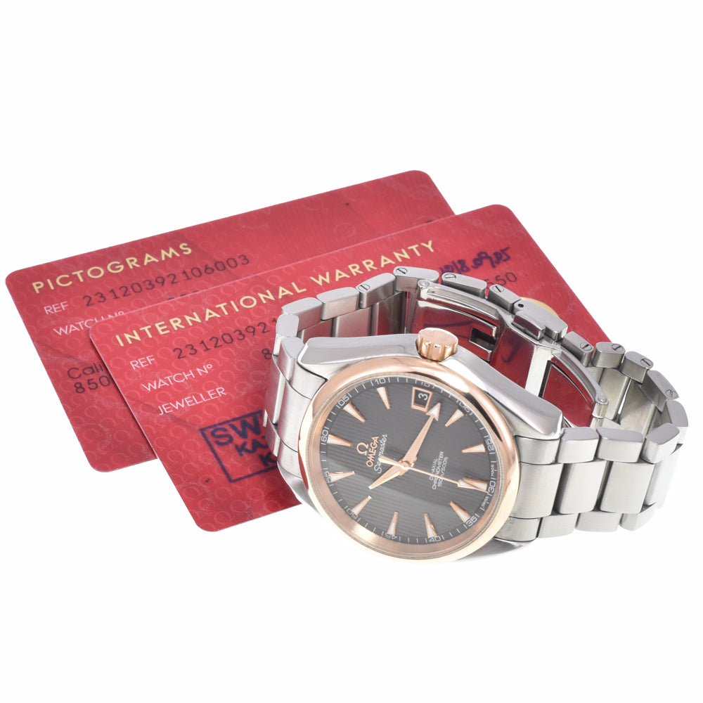 with paper OMEGA Seamaster Aqua Terra 120m 231.20.39.21.06.003 CO-AXIAL gray Dial Automatic Men's
 Watch N#148523