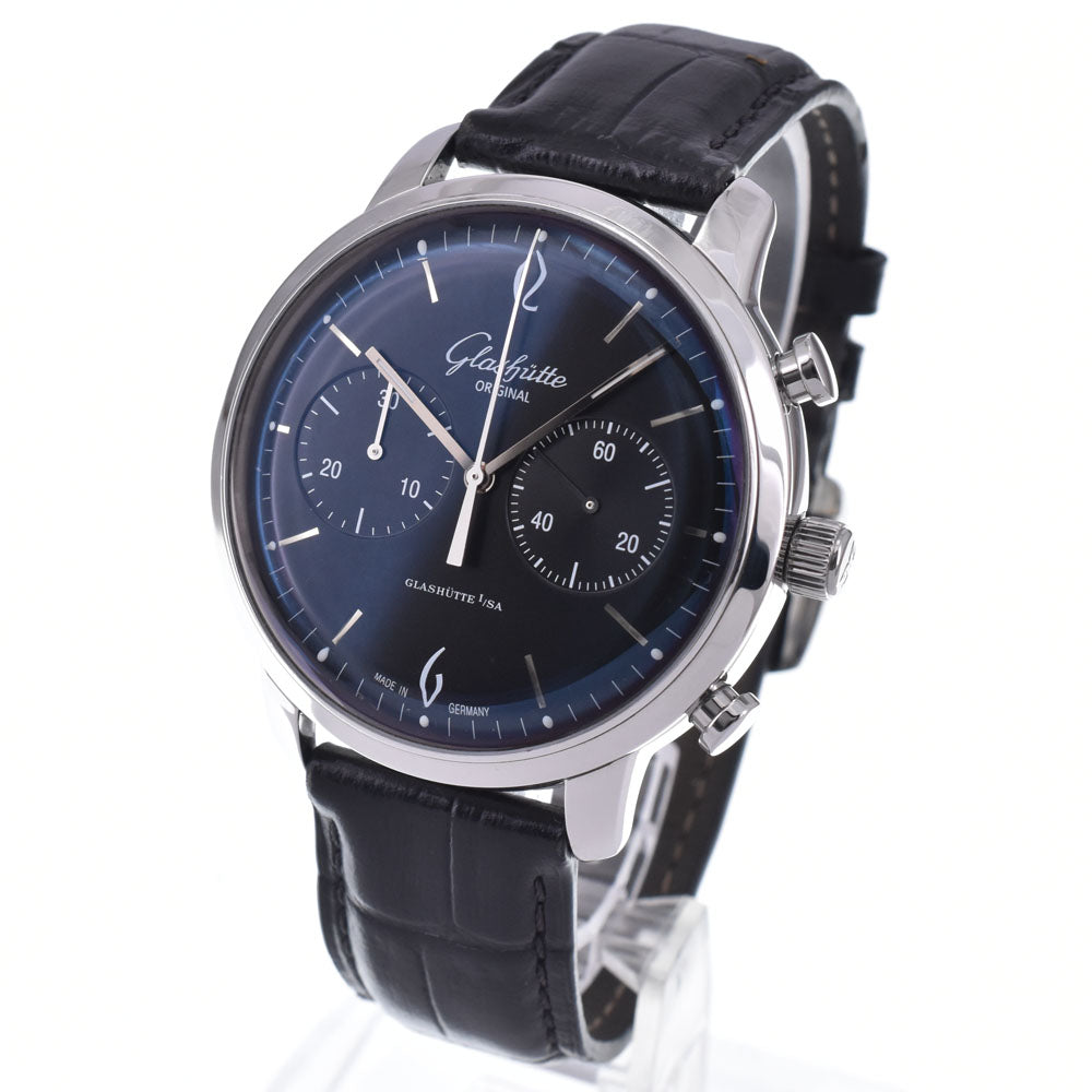 with paper GLASHUTTE ORIGINAL Sixties Chronograph 39-34-02-22-04 black Dial Automatic Men's
 Watch L#148525