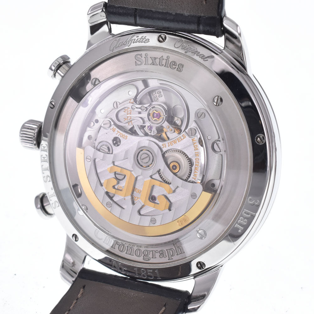 with paper GLASHUTTE ORIGINAL Sixties Chronograph 39-34-02-22-04 black Dial Automatic Men's
 Watch L#148525