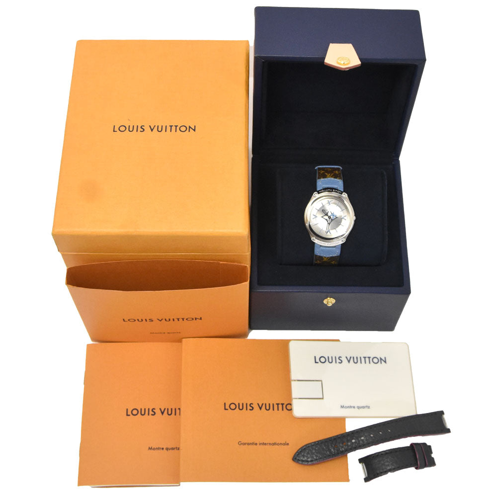 with paper LOUIS VUITTON Fifty Five Q6J04 Limited edition of 55 bottles in Japan. Silver Dial Quartz Ladies
 Watch N#148531