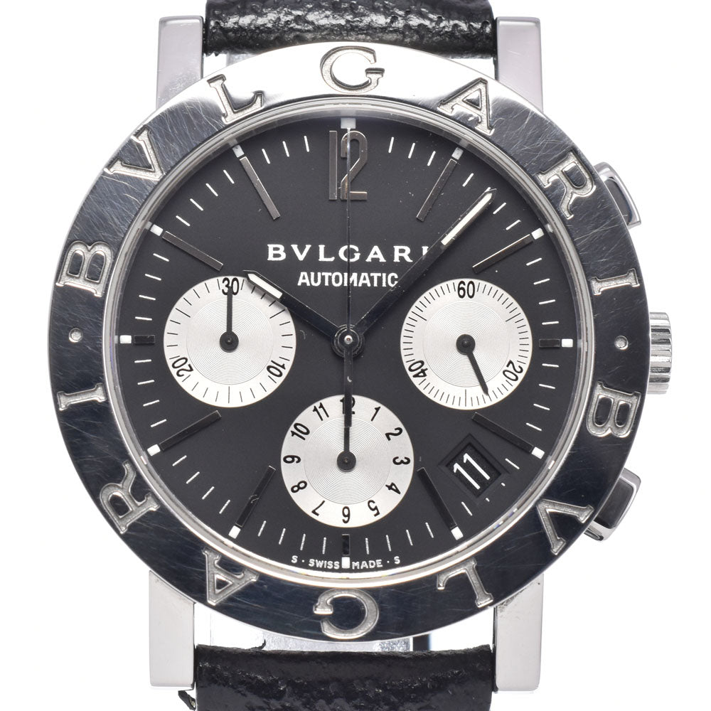 with paper BVLGARI Bvlgari Bvlgari BB38SLCH Chronograph black Dial Automatic Men's
 Watch N#148534