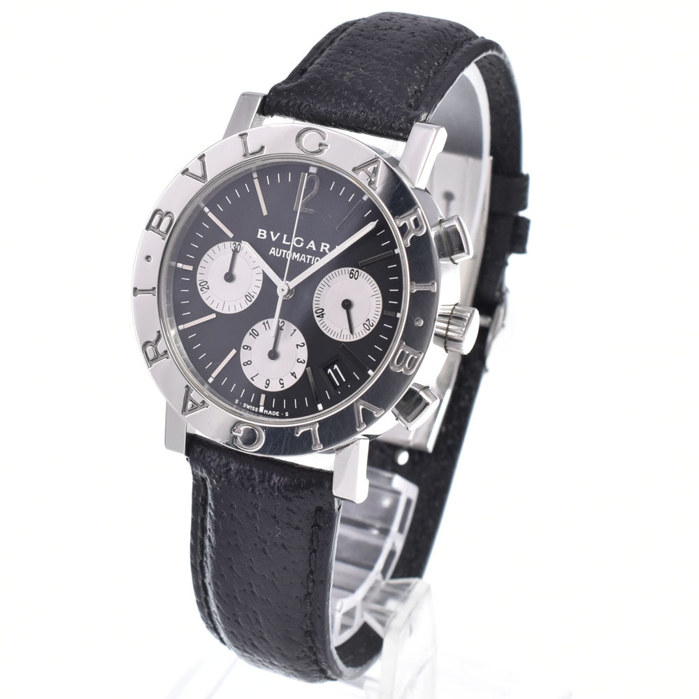 with paper BVLGARI Bvlgari Bvlgari BB38SLCH Chronograph black Dial Automatic Men's
 Watch N#148534