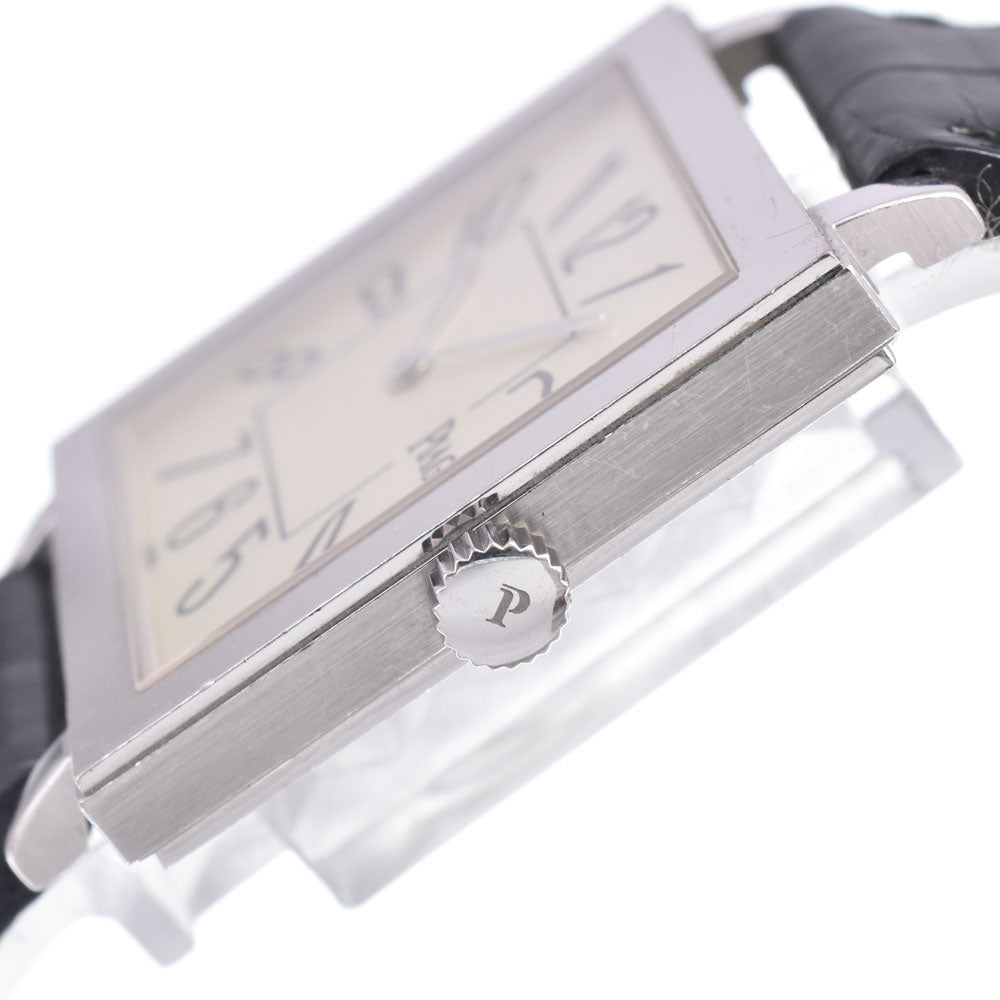 with paper PIAGET Arti Plato G0A25014 K18WG/leather see-through back Silver Dial Hand Winding Men's
 Watch O#148535