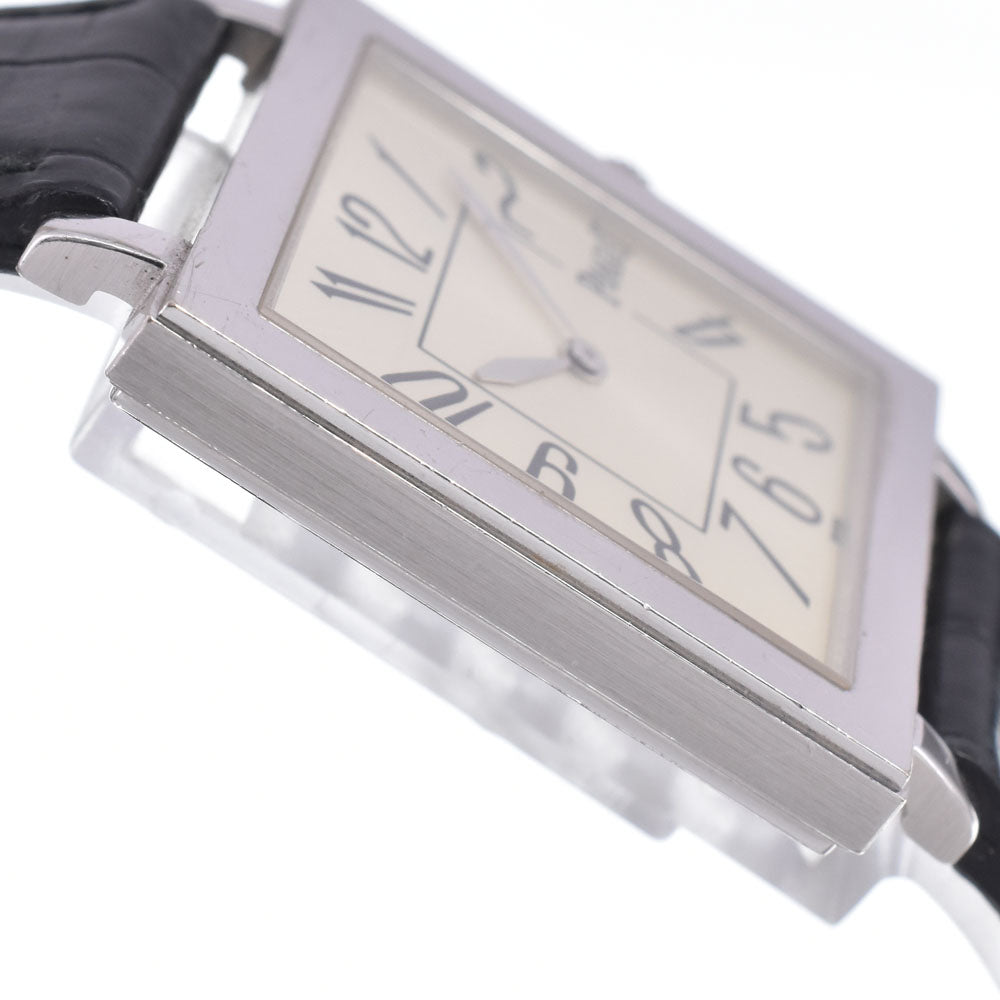 with paper PIAGET Arti Plato G0A25014 K18WG/leather see-through back Silver Dial Hand Winding Men's
 Watch O#148535
