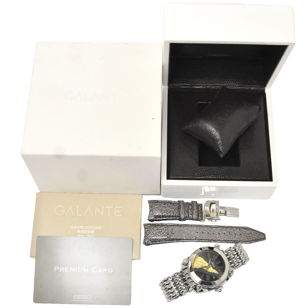 SEIKO Galante SBLA103 Black / gold Dial Spring drive Men's
 Watch N#148536