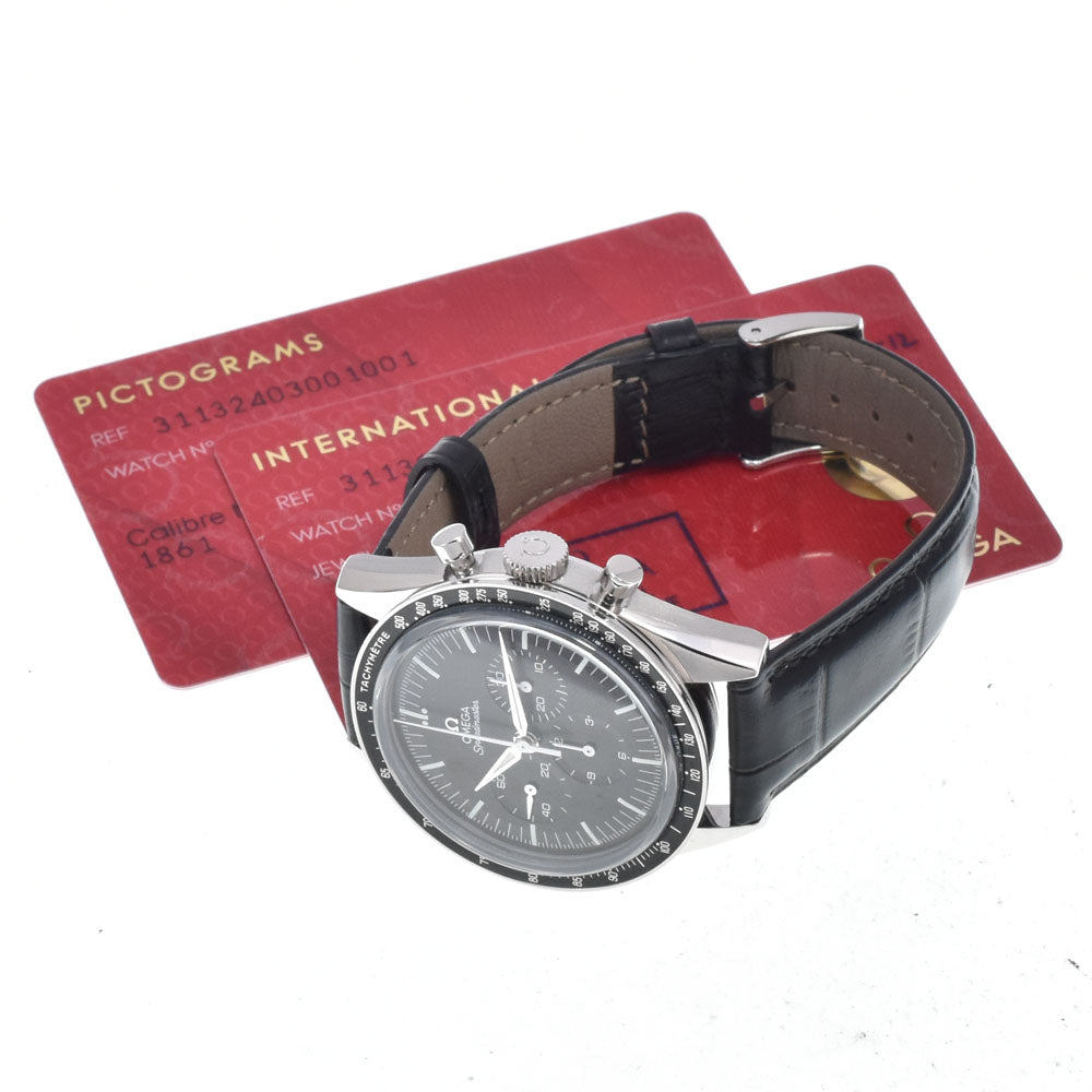 with paper OMEGA Speedmaster Moonwatch First Omega In Space 311.32.40.30.01.001 black Dial Hand Winding Men's
 Watch O#148550