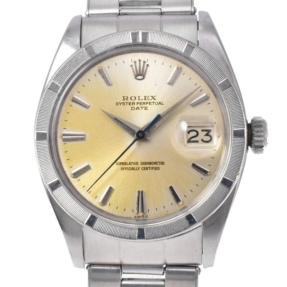 with paper ROLEX Oyster perpetual date 1501 vintage Cal.1560 Silver Dial Automatic Men's
 Watch M#148555
