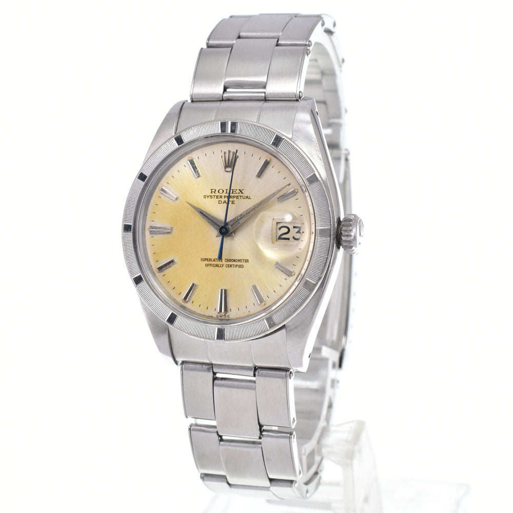 with paper ROLEX Oyster perpetual date 1501 vintage Cal.1560 Silver Dial Automatic Men's
 Watch M#148555