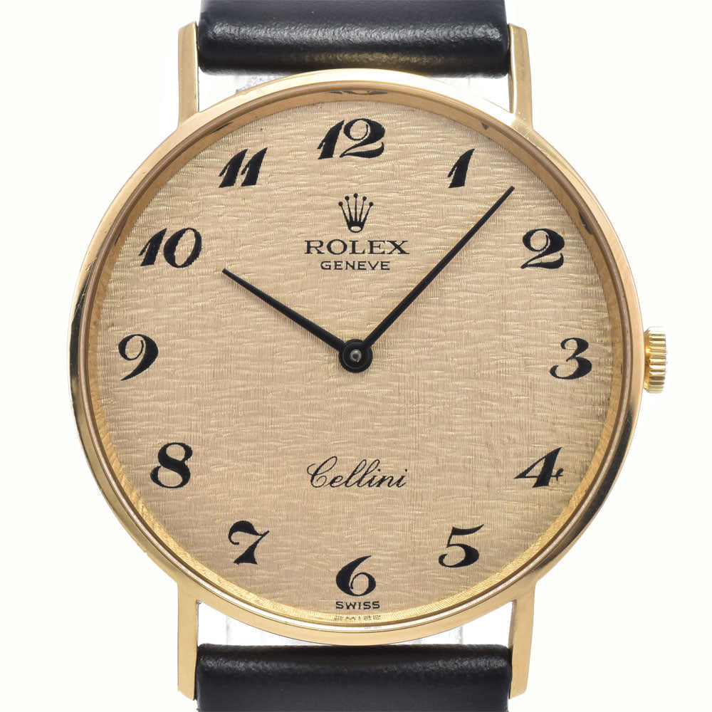 ROLEX Cherini 3833/8 K18YG / Leather Cal.1600 gold Dial Hand Winding Men's
 Watch L#148556