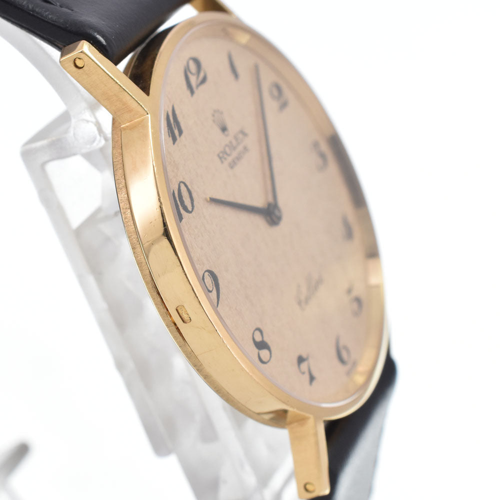 ROLEX Cherini 3833/8 K18YG / Leather Cal.1600 gold Dial Hand Winding Men's
 Watch L#148556