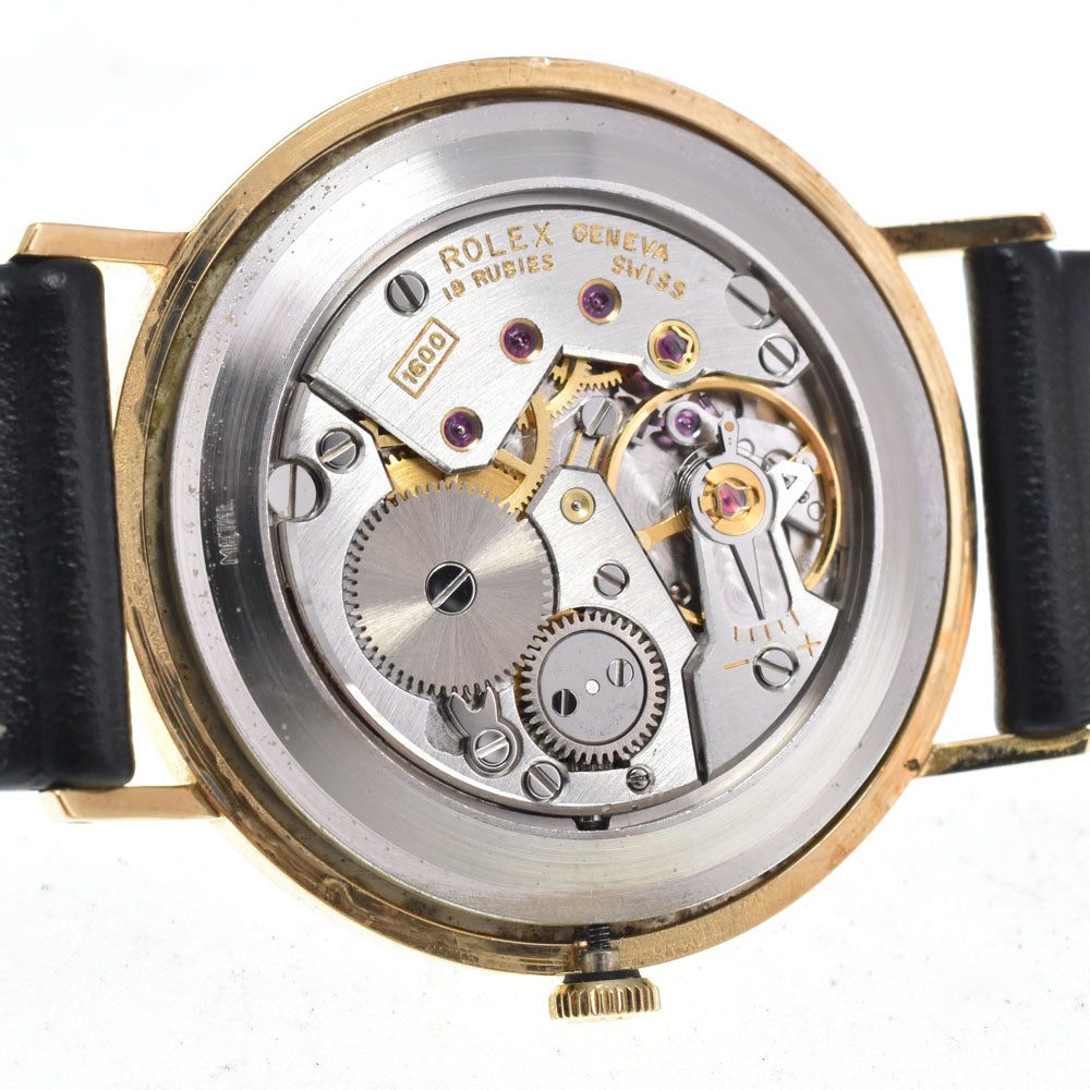 ROLEX Cherini 3833/8 K18YG / Leather Cal.1600 gold Dial Hand Winding Men's
 Watch L#148556