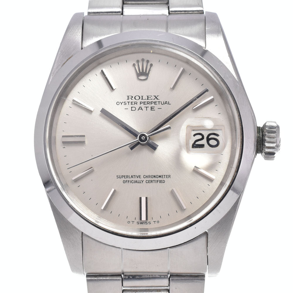 with paper ROLEX Oyster perpetual date 1500 vintage Cal.1570 Sigma Dial Silver Dial Automatic Men's
 Watch N#148558