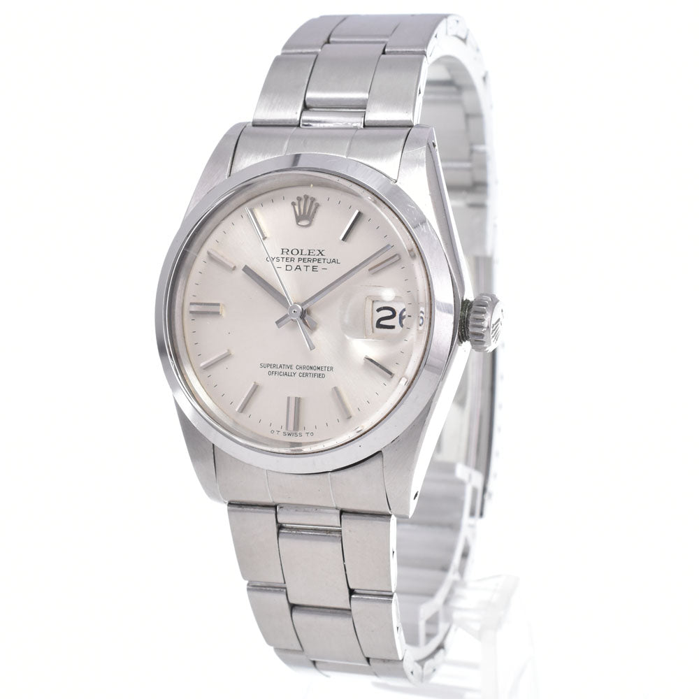 with paper ROLEX Oyster perpetual date 1500 vintage Cal.1570 Sigma Dial Silver Dial Automatic Men's
 Watch N#148558