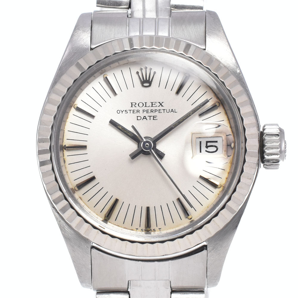 ROLEX Oyster Perpetual Date 6917/4 vintage Cal.2030 Long Memory Silver Dial Automatic Ladies
 Watch N#148560
