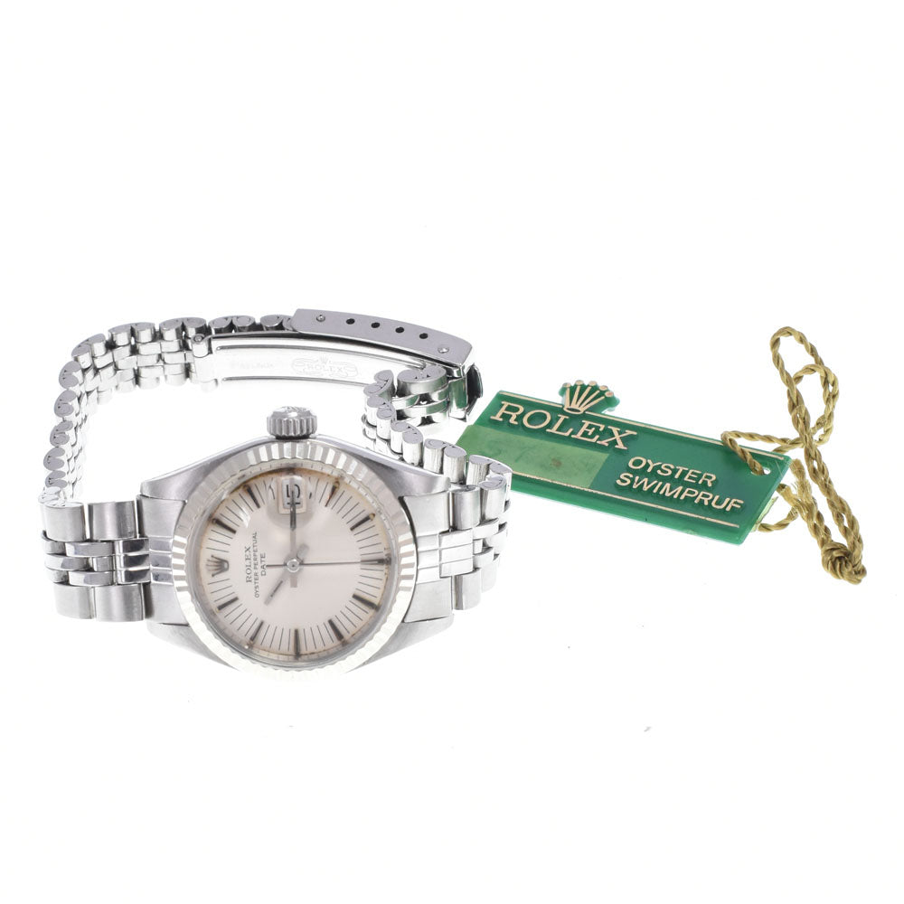 ROLEX Oyster Perpetual Date 6917/4 vintage Cal.2030 Long Memory Silver Dial Automatic Ladies
 Watch N#148560