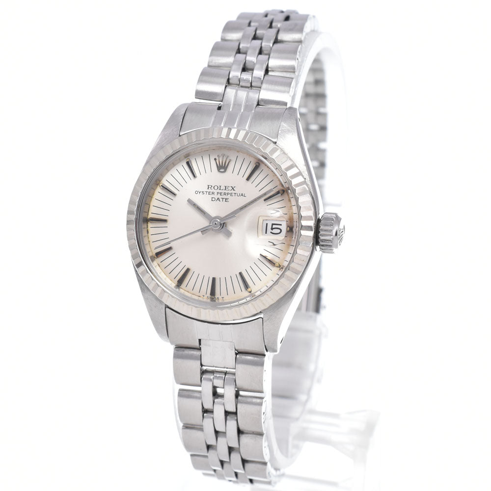 ROLEX Oyster Perpetual Date 6917/4 vintage Cal.2030 Long Memory Silver Dial Automatic Ladies
 Watch N#148560