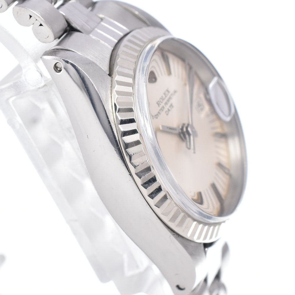 ROLEX Oyster Perpetual Date 6917/4 vintage Cal.2030 Long Memory Silver Dial Automatic Ladies
 Watch N#148560