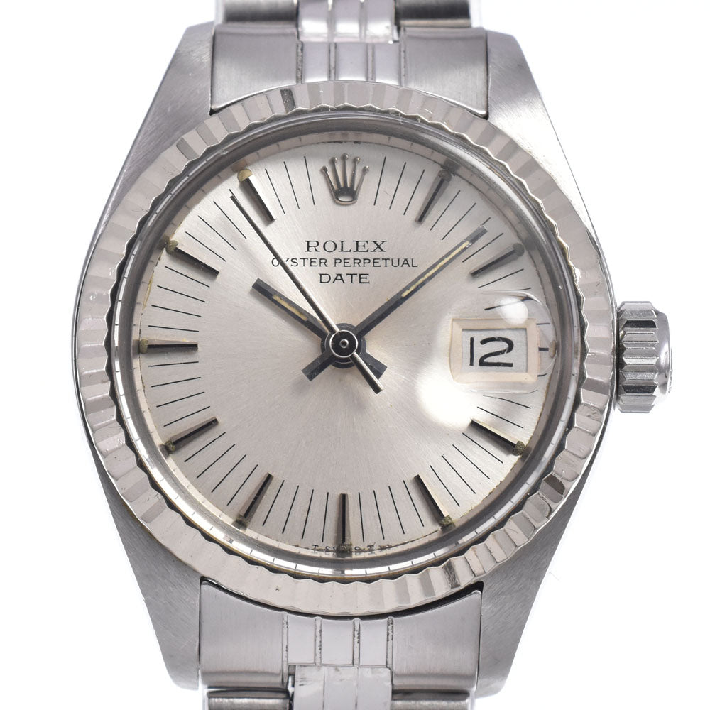 ROLEX Oyster Perpetual Date 6917/4 vintage Cal.2030 Long Memory Silver Dial Automatic Ladies
 Watch P#148561