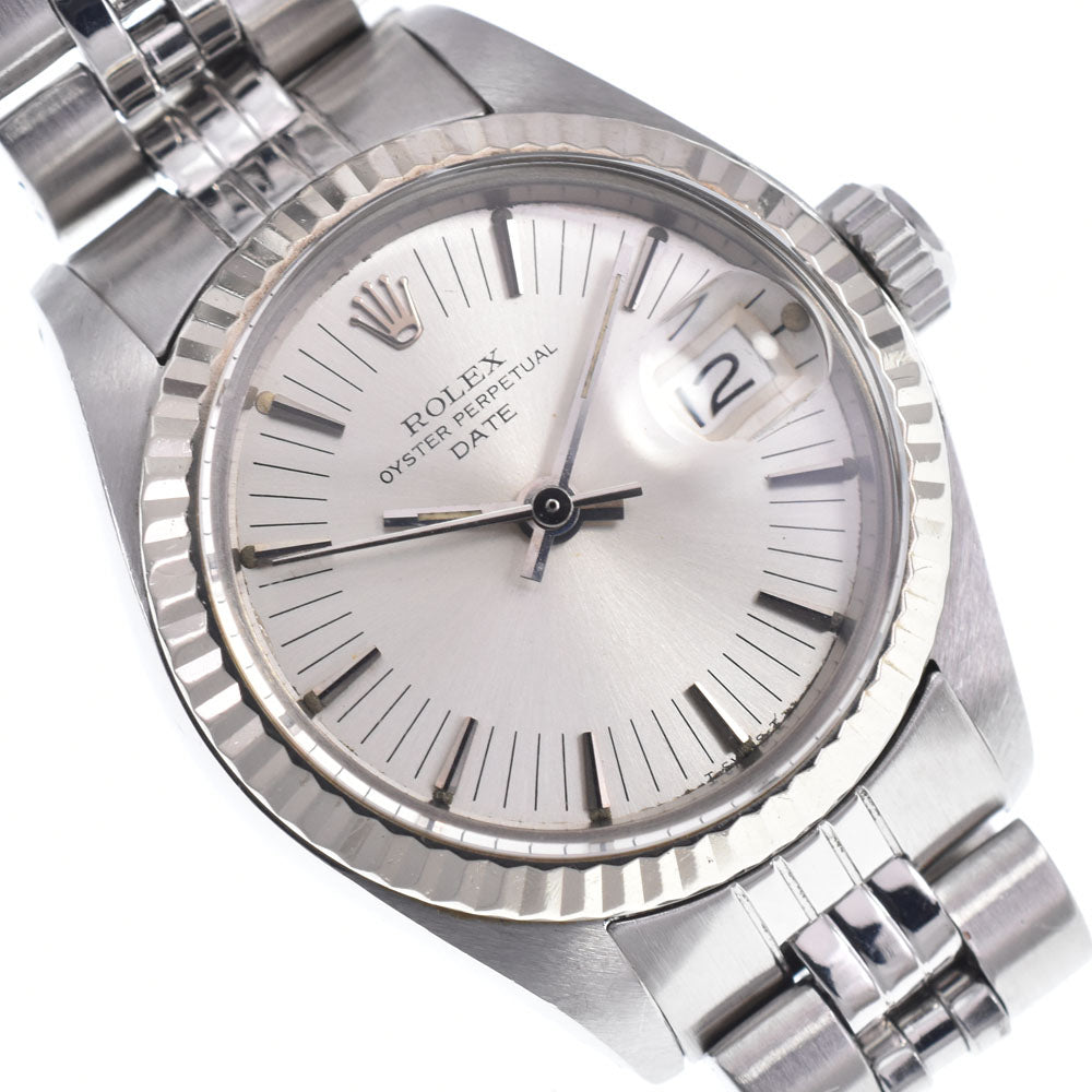 ROLEX Oyster Perpetual Date 6917/4 vintage Cal.2030 Long Memory Silver Dial Automatic Ladies
 Watch P#148561
