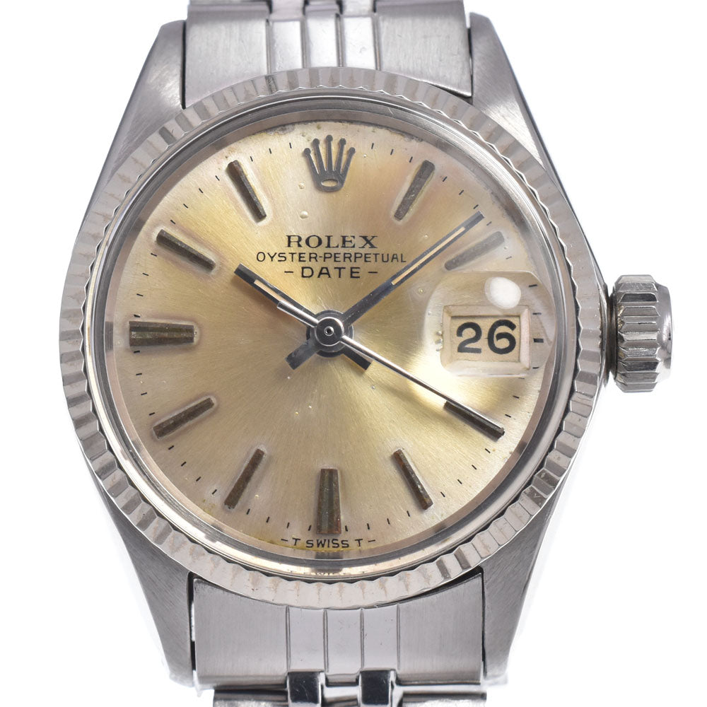 ROLEX Oyster Perpetual Date 6917/4 vintage Cal.2030 Long Memory Silver Dial Automatic Ladies
 Watch O#148562