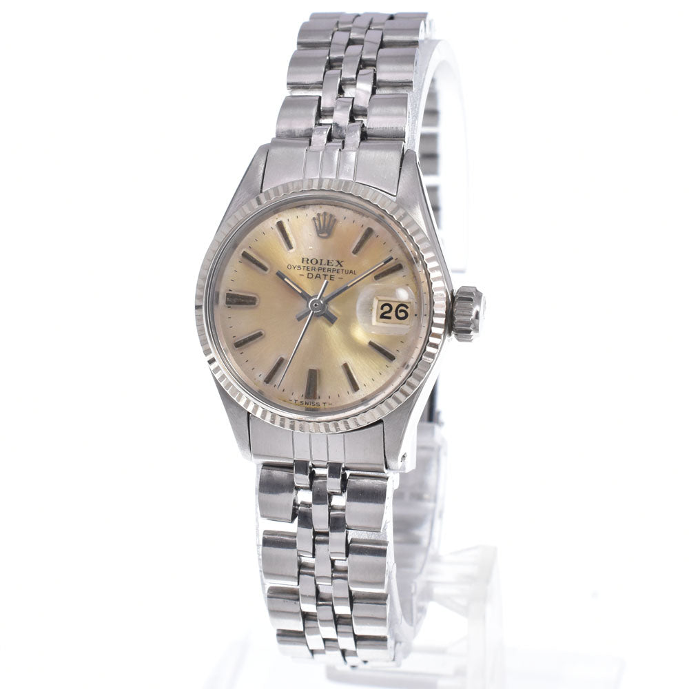 ROLEX Oyster Perpetual Date 6917/4 vintage Cal.2030 Long Memory Silver Dial Automatic Ladies
 Watch O#148562